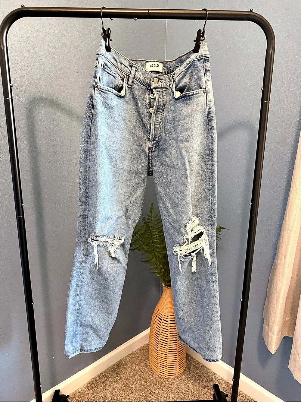 AGOLDE 90's Straight Leg Cropped Denim Size 29
